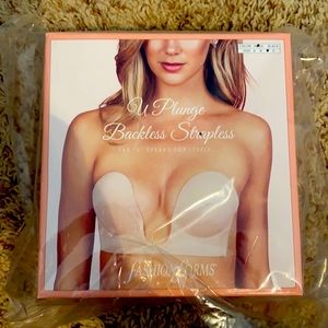 U plunge backless strapless bra